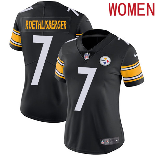 2019 Women Pittsburgh Steelers #7 Roethlisberger black Nike Vapor Untouchable Limited NFL Jersey